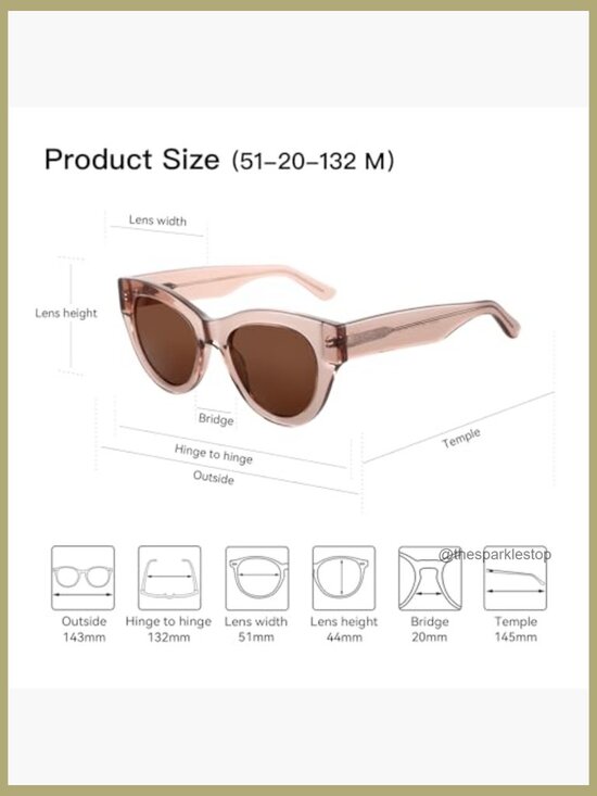 Polarized Sunglasses Women Round Retro UV400 Protection